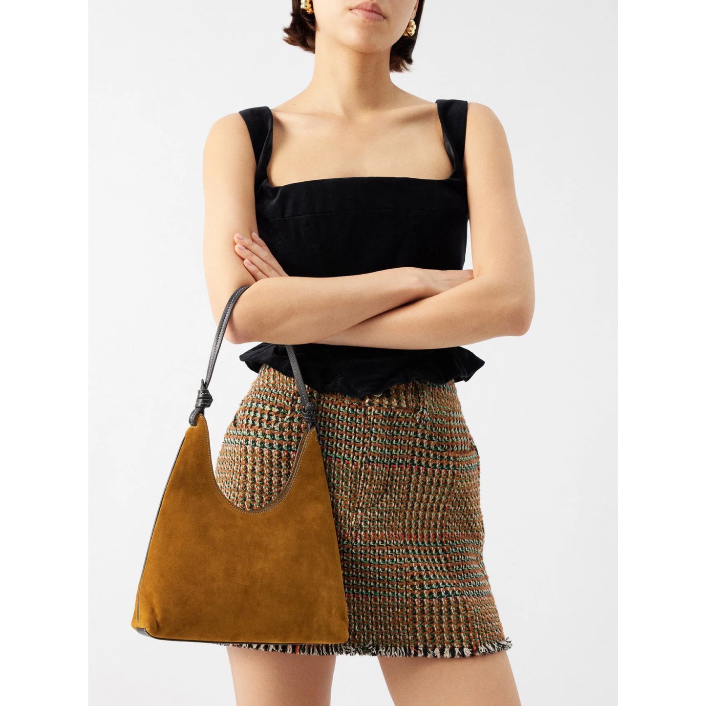Staud Suede Shoulder Bag