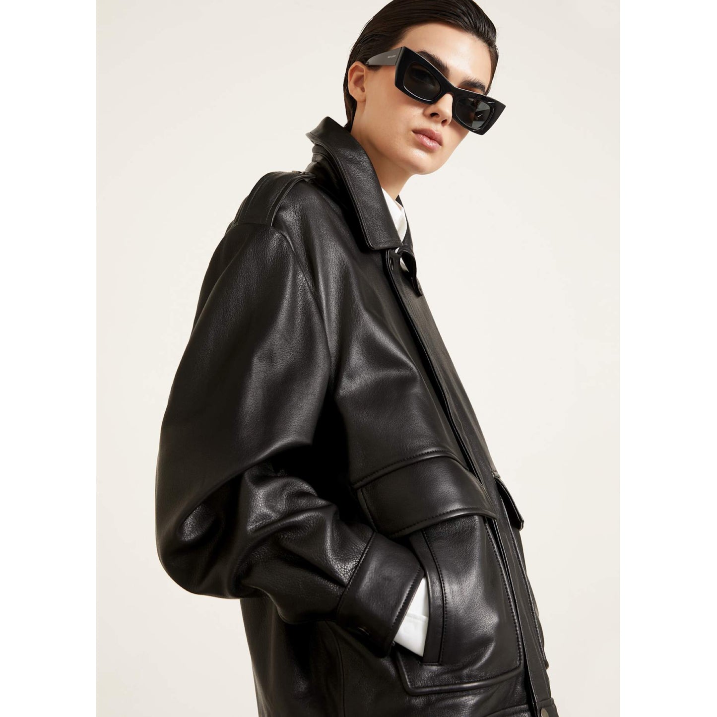 Nour Hammour Leather Jacket