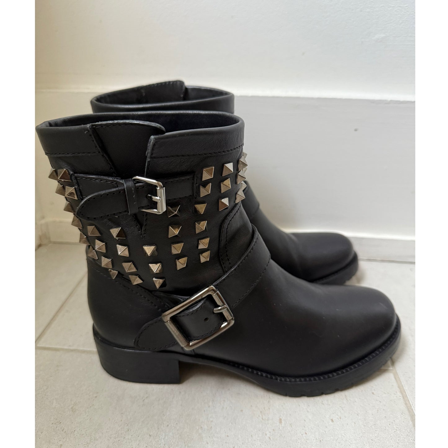 Valentino Rockstud Biker Boots