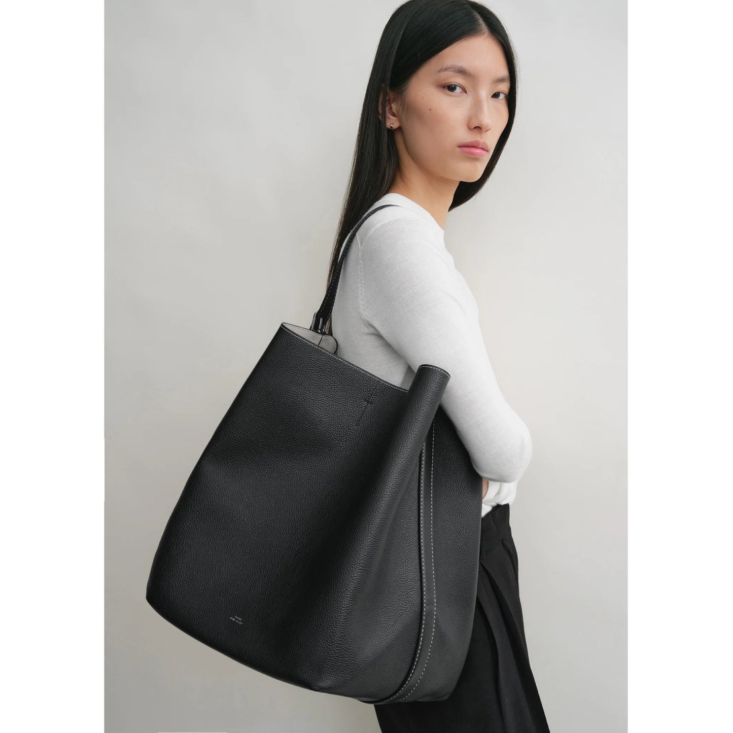Toteme Leather Belted Tote