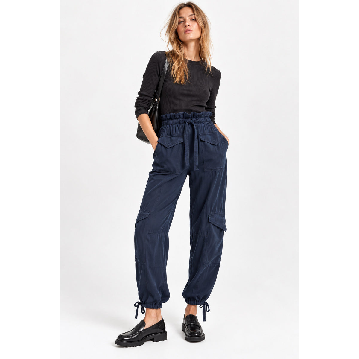 Ganni Satin Cargo Pants