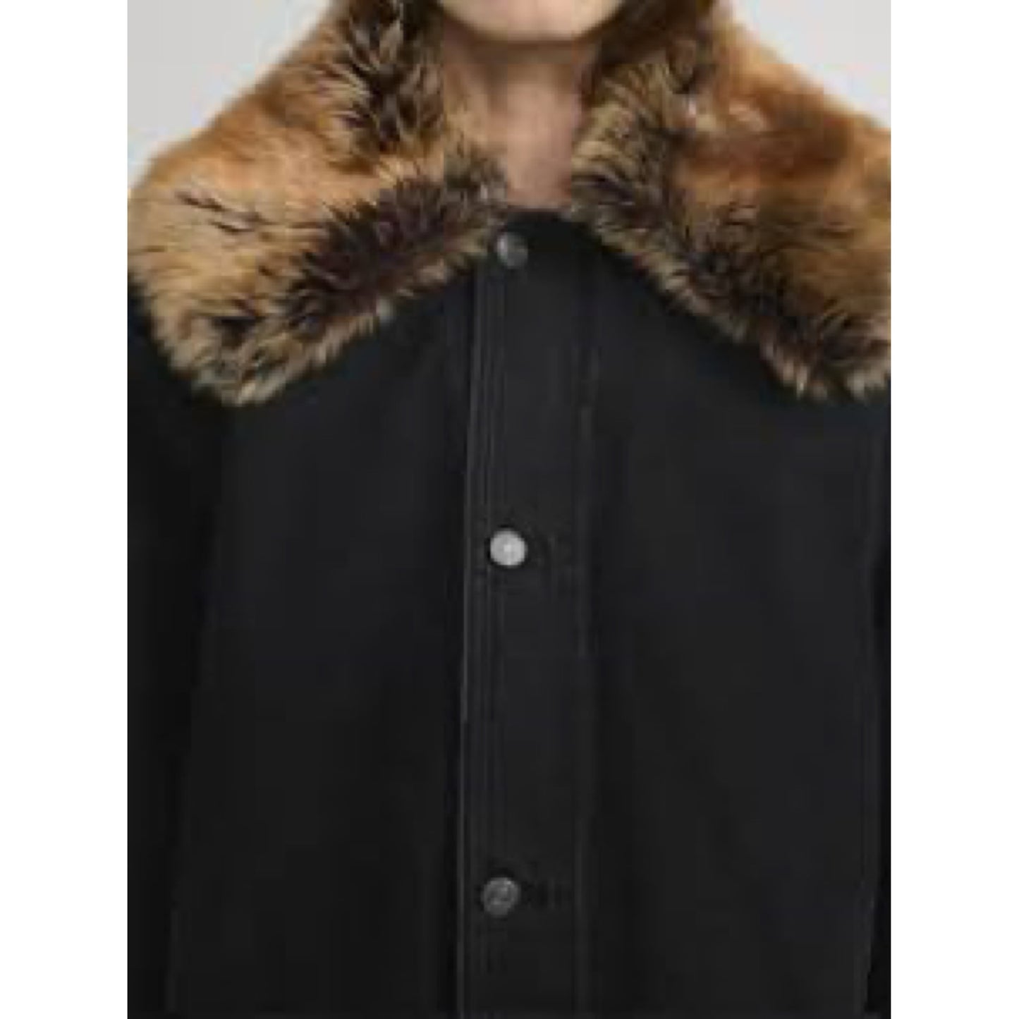 Frame Shearling Collar Coat