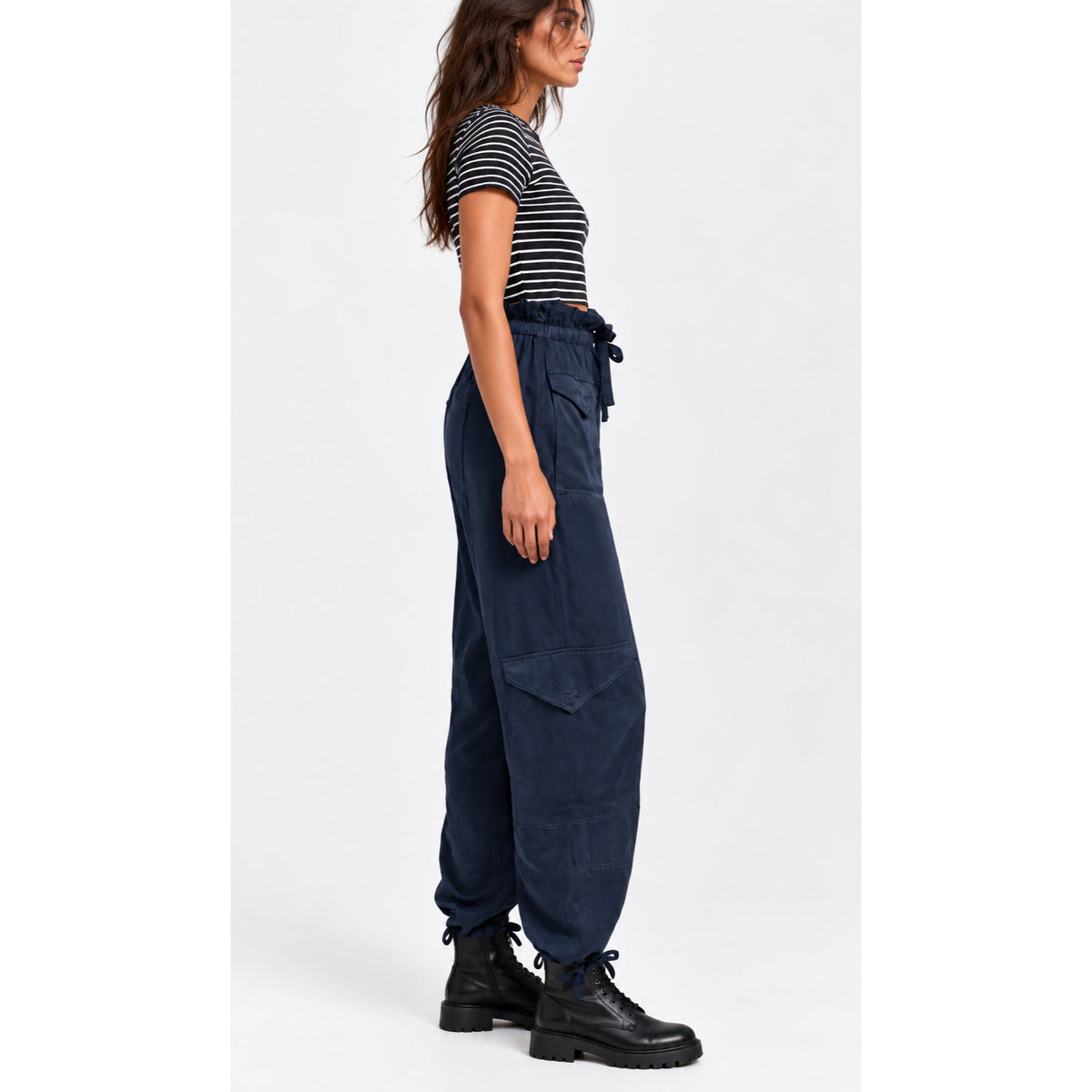 Ganni Satin Cargo Pants