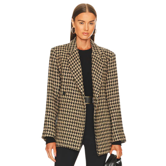 Anine Bing Houndstooth Blazer