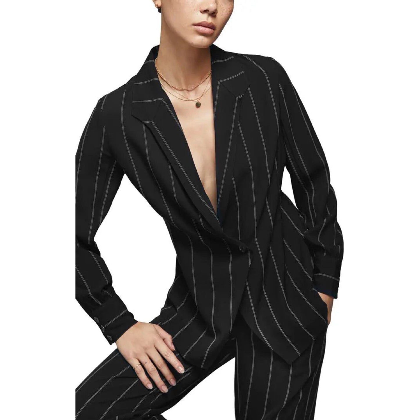 Anine Bing Pinstripe Suit