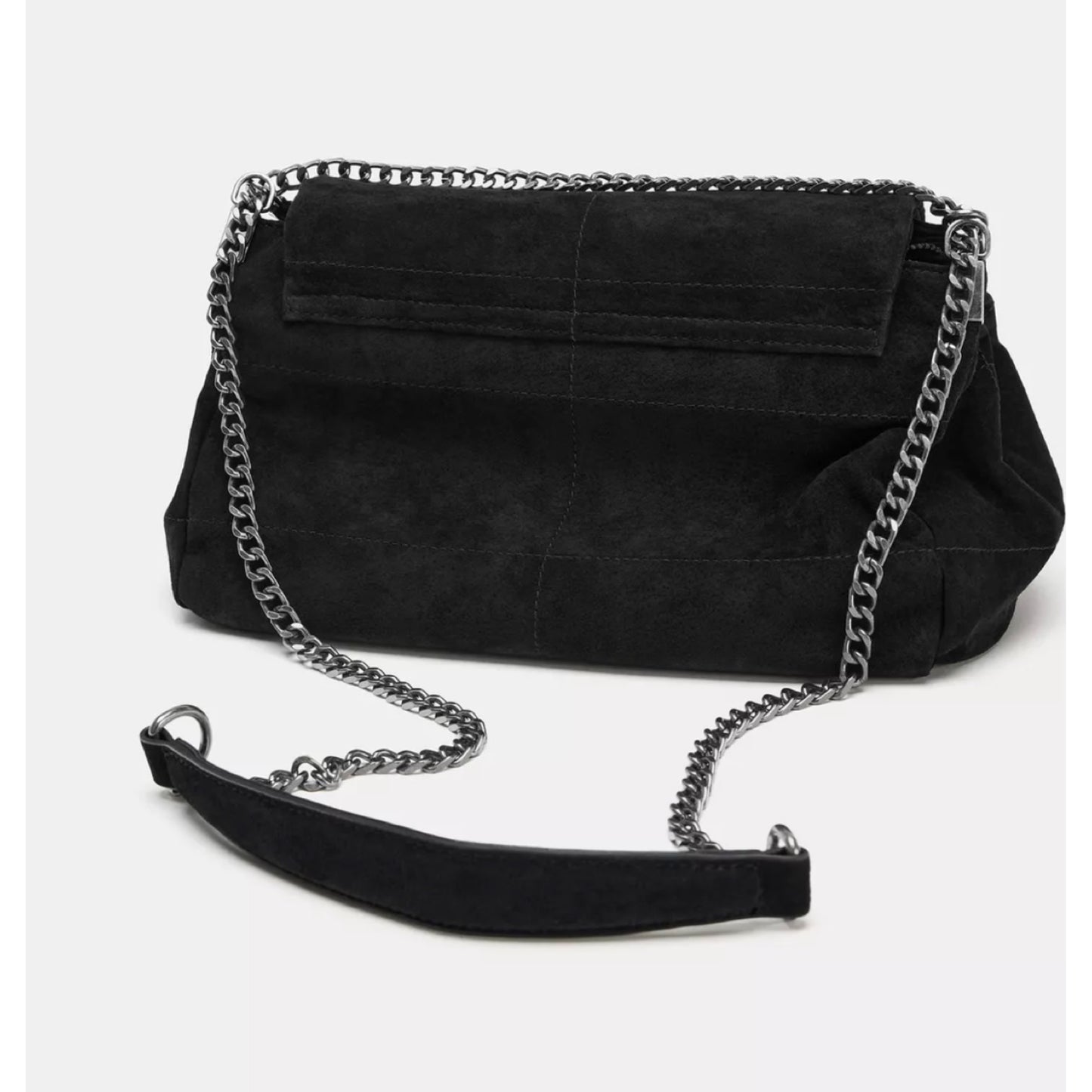 Zara Black Suede Shoulder Bag