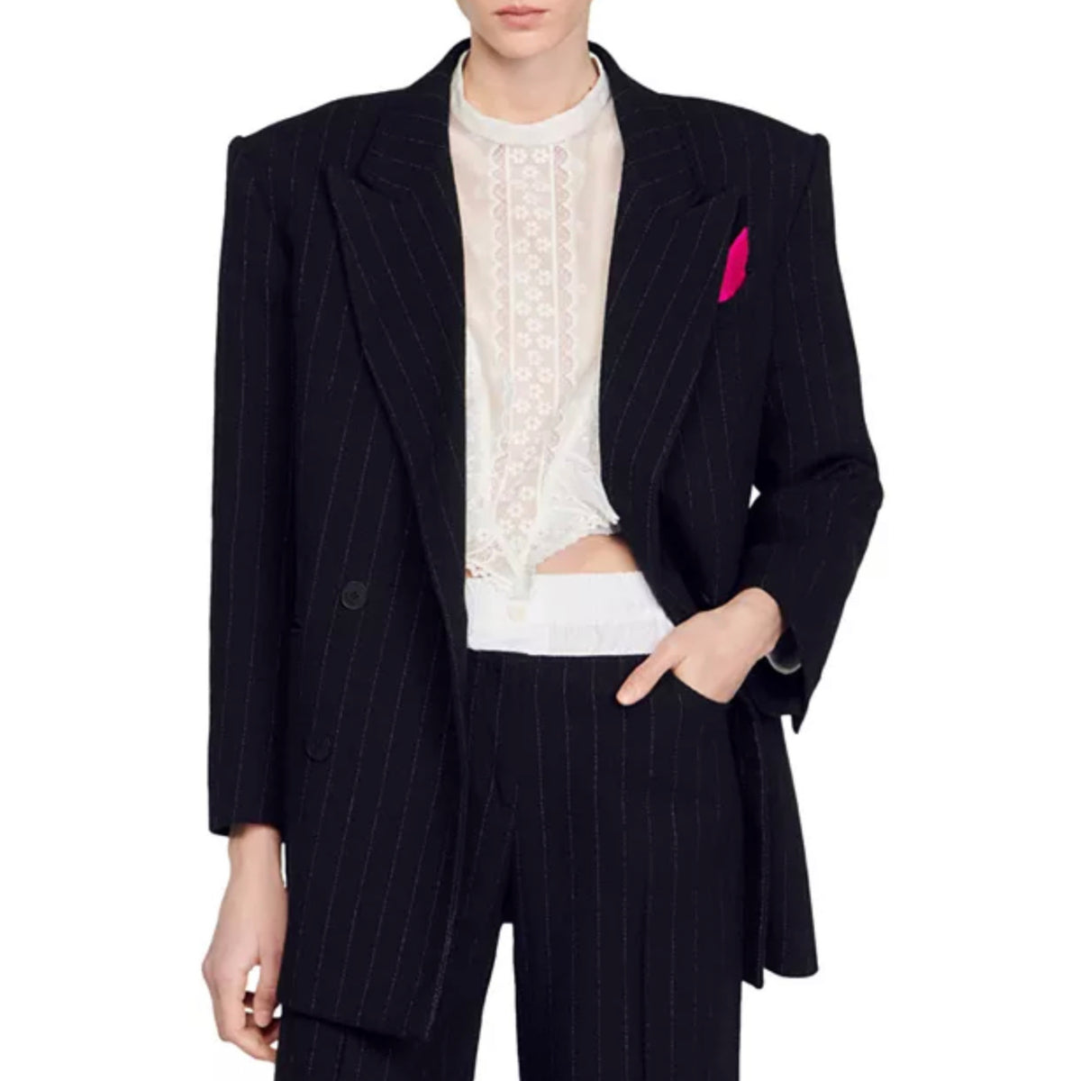 Sandro Pinstripe Blazer