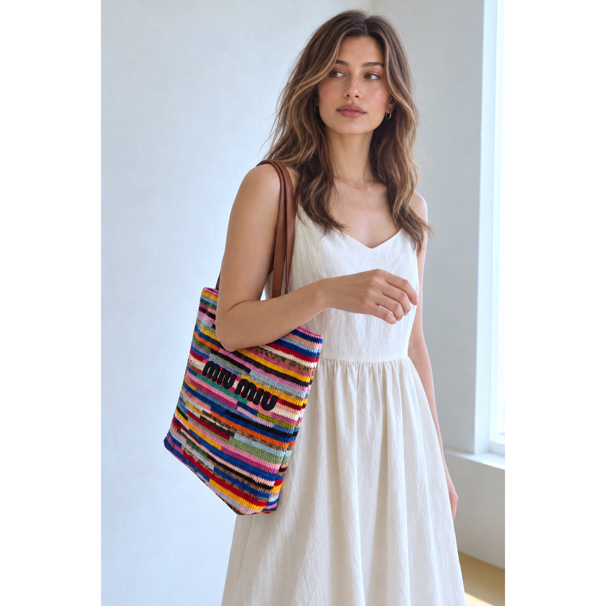 “Miu Miu” Crochet Shoulder Bag