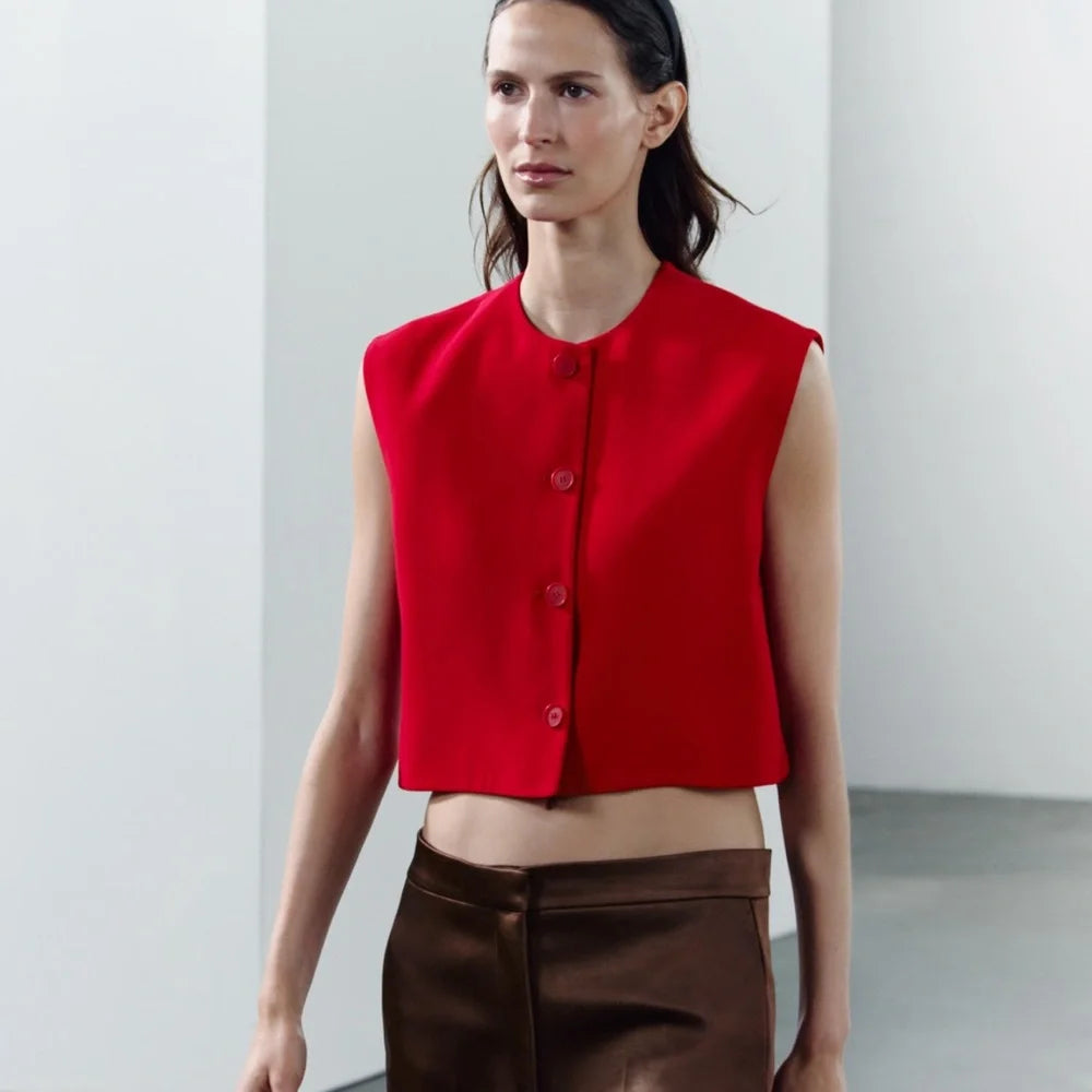 Zara Buttoned Vest Top