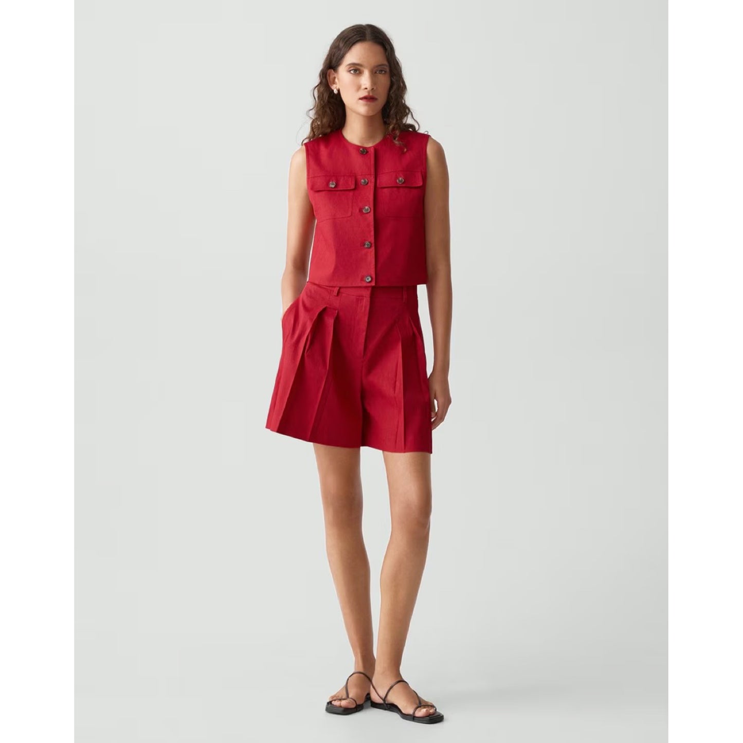 Theory Linen Blend Vest