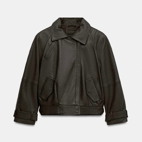 Zara 100% Leather Jacket
