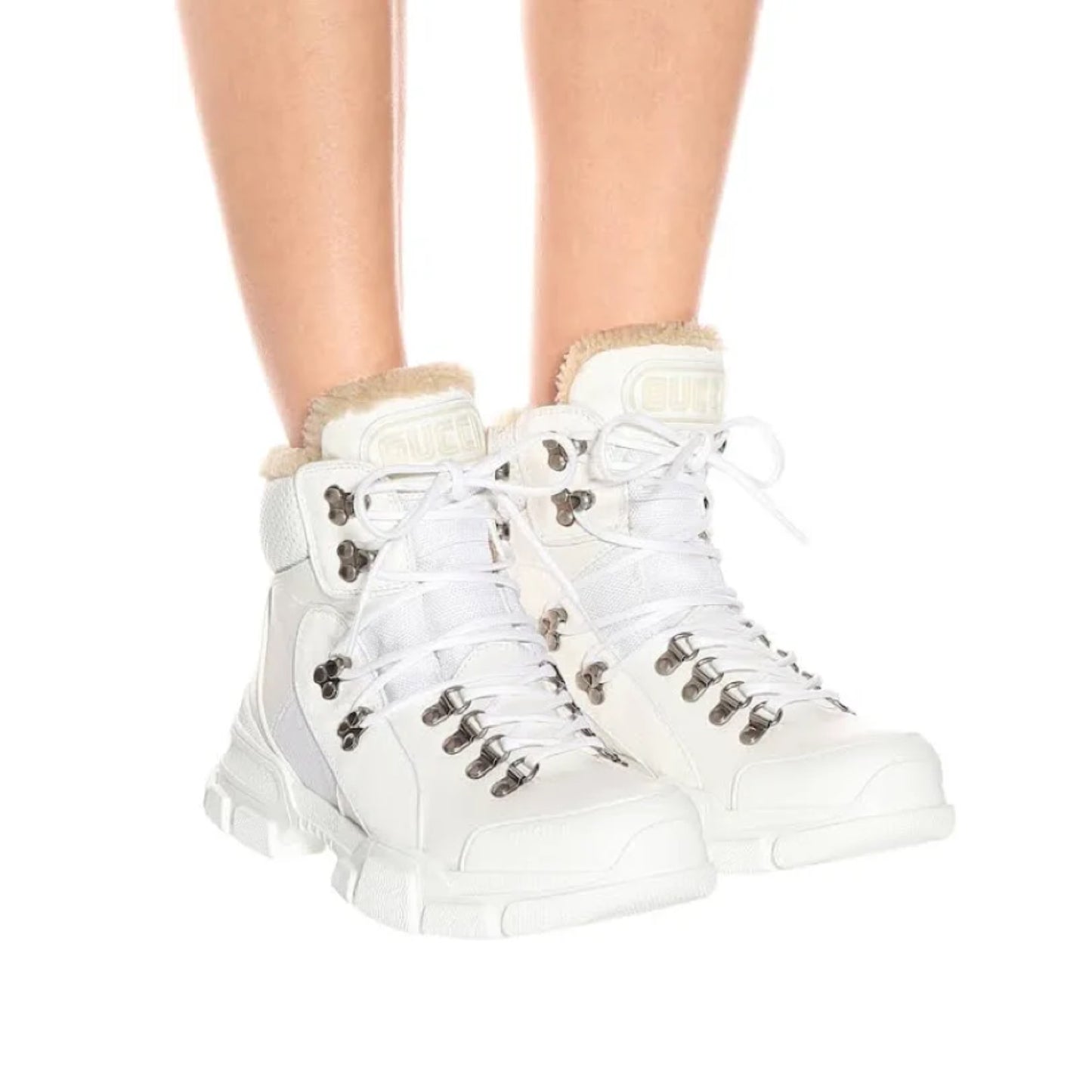 Gucci Leather and Shearling Boot