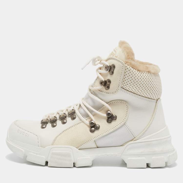 Gucci Leather and Shearling Boot