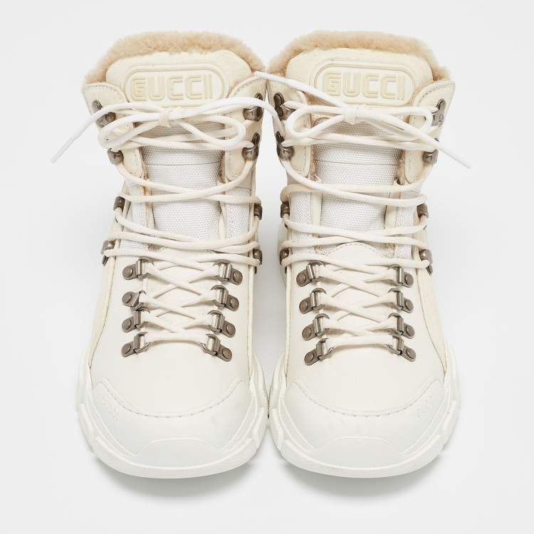 Gucci Leather and Shearling Boot