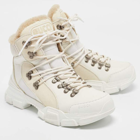 Gucci Leather and Shearling Boot