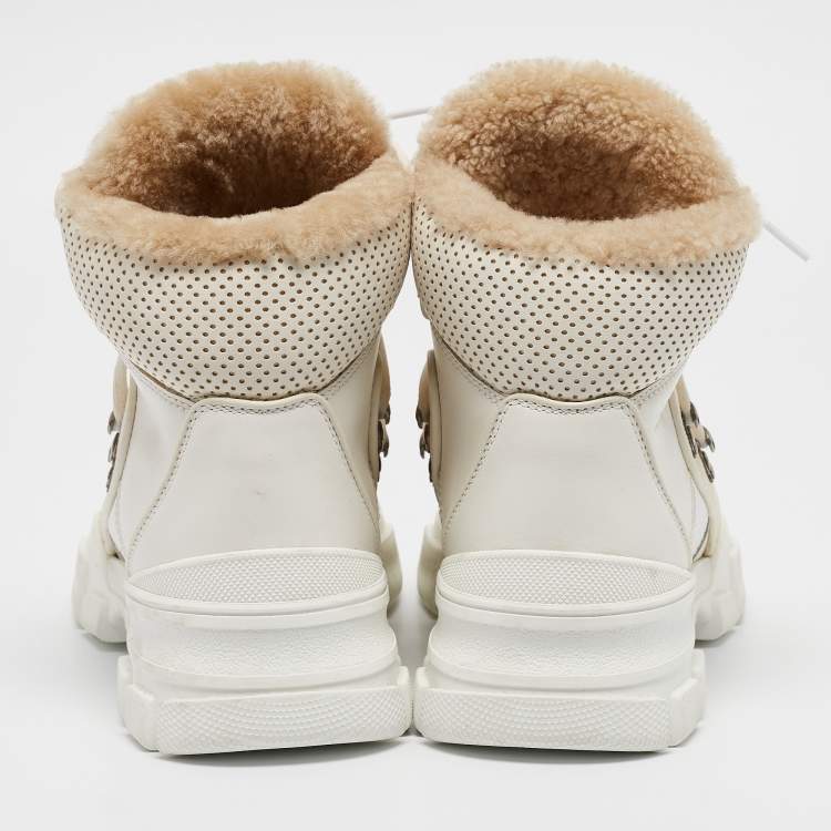 Gucci Leather and Shearling Boot