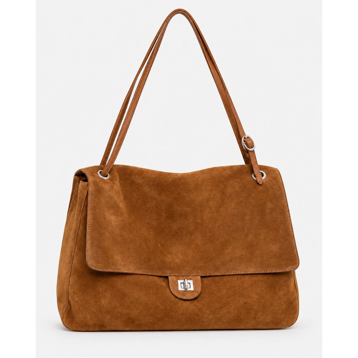Suede Flap Bag