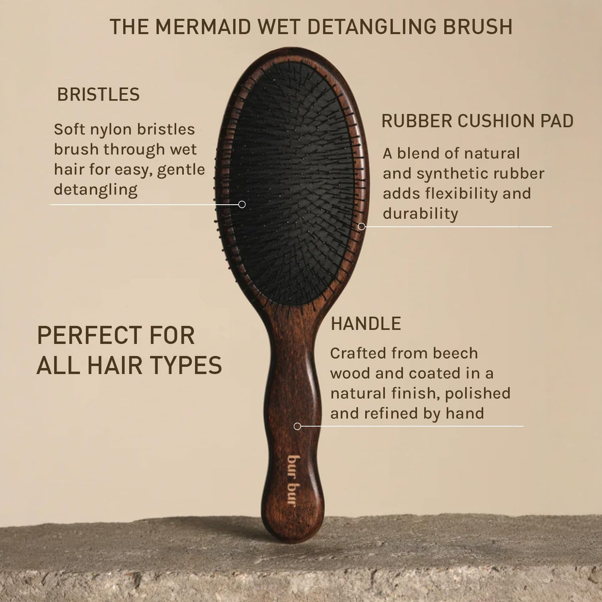 Burr Burr Mermaid Mini Brush