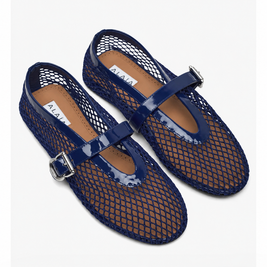 Alaia Fishnet Flats in Fishnet