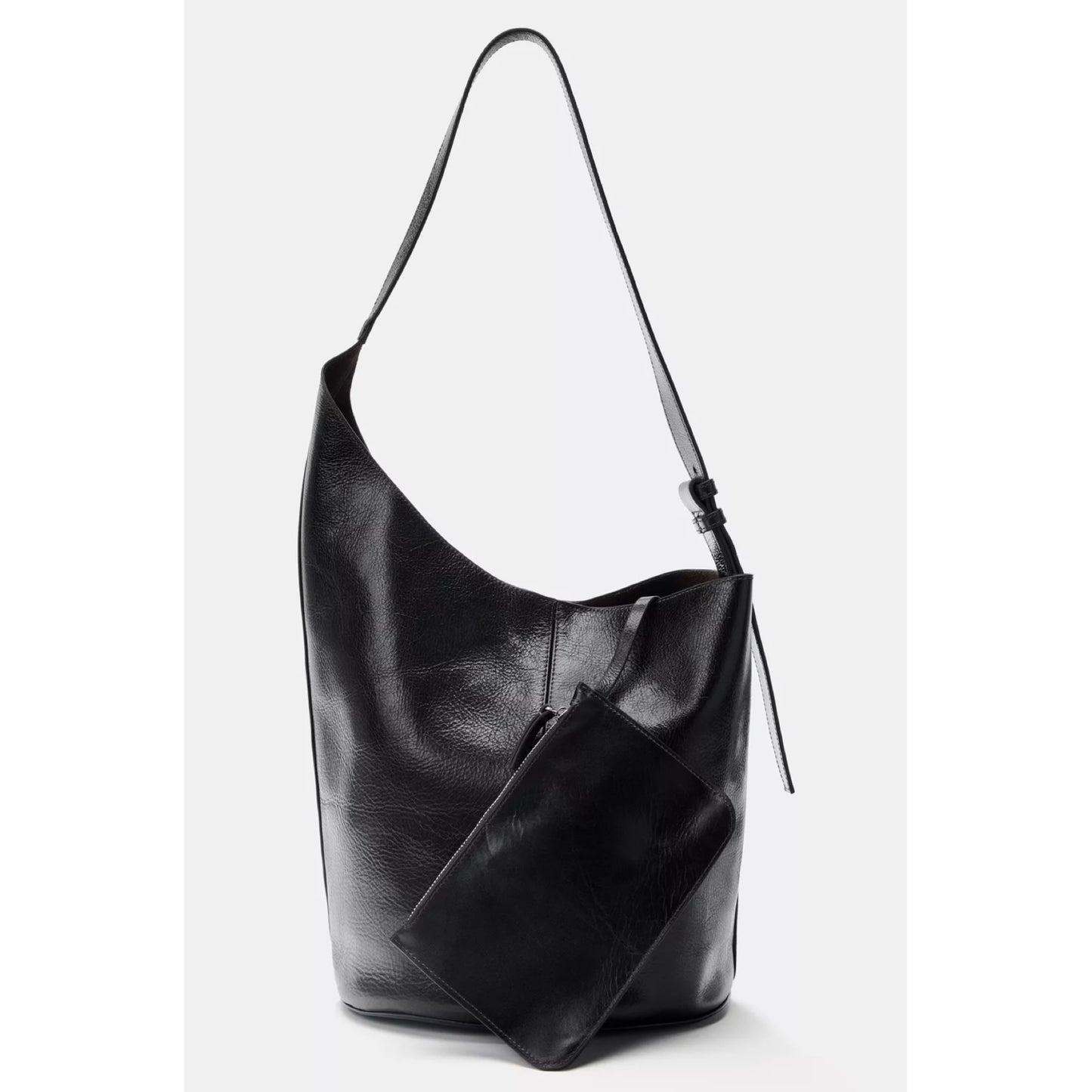 Zara Asymmetric Leather Shoulder Bag