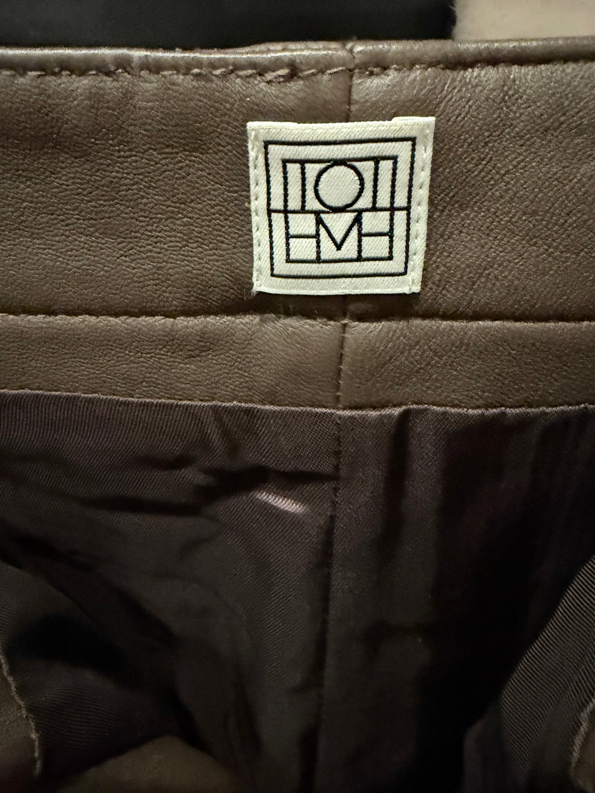 Toteme Brown Leather Pants