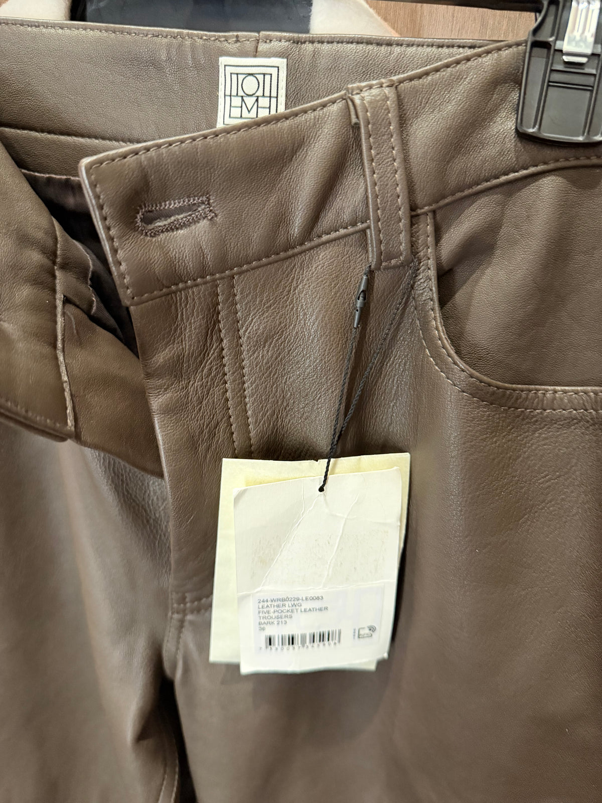 Toteme Brown Leather Pants