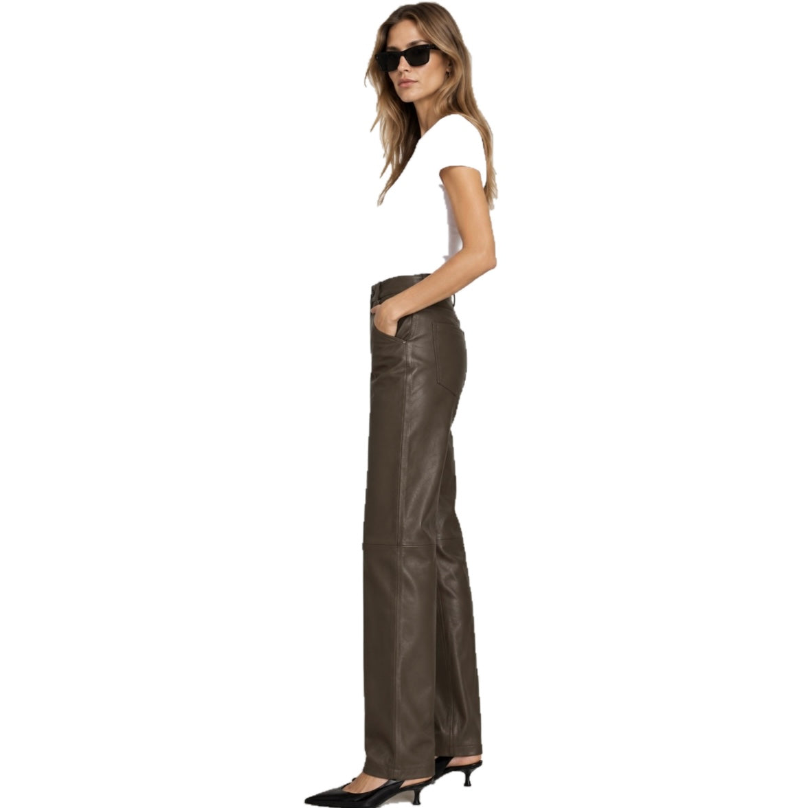 Toteme Brown Leather Pants