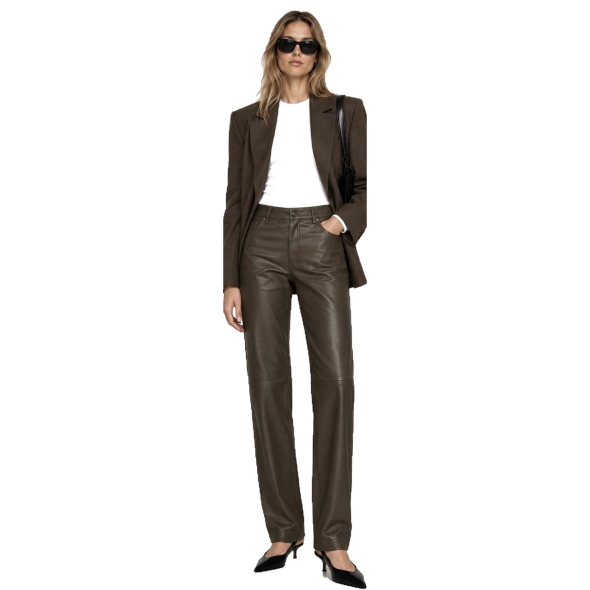 Toteme Brown Leather Pants