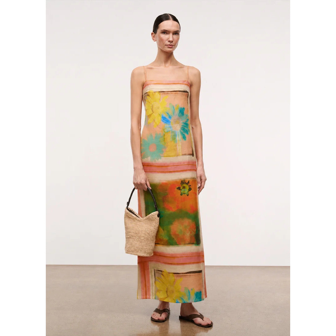 STAUD Linen Dress