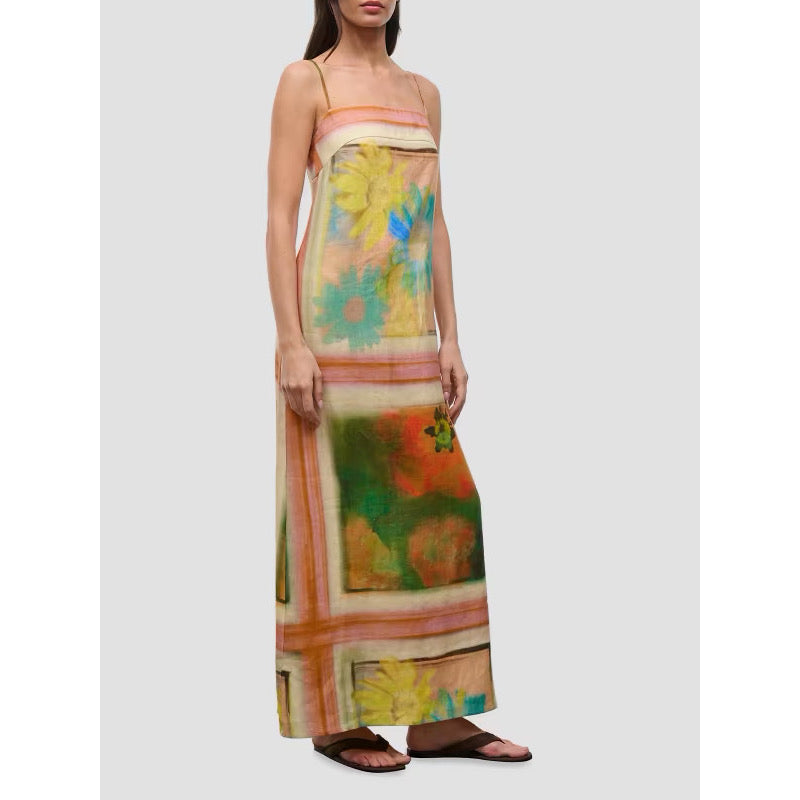 STAUD Linen Dress