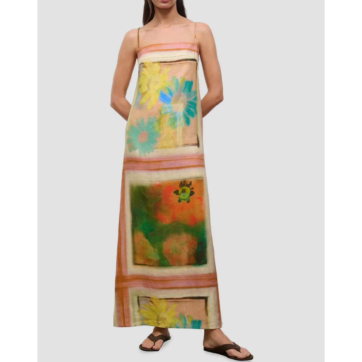 STAUD Linen Dress