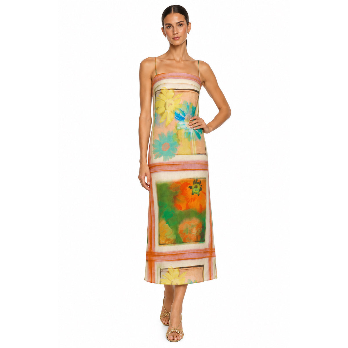 STAUD Linen Dress