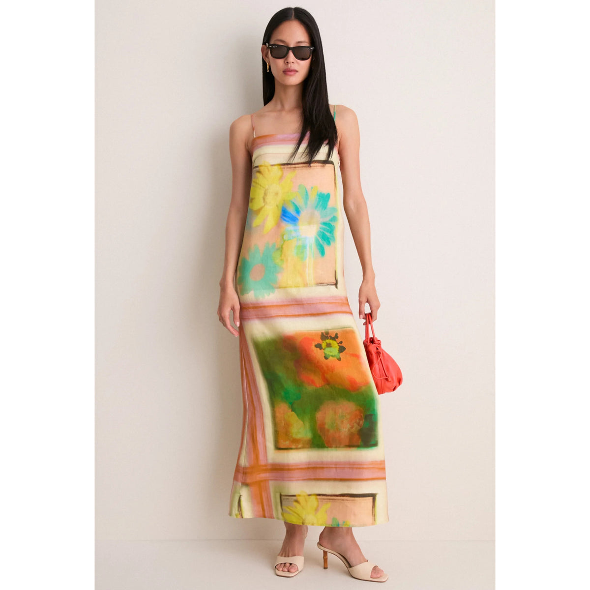 STAUD Linen Dress