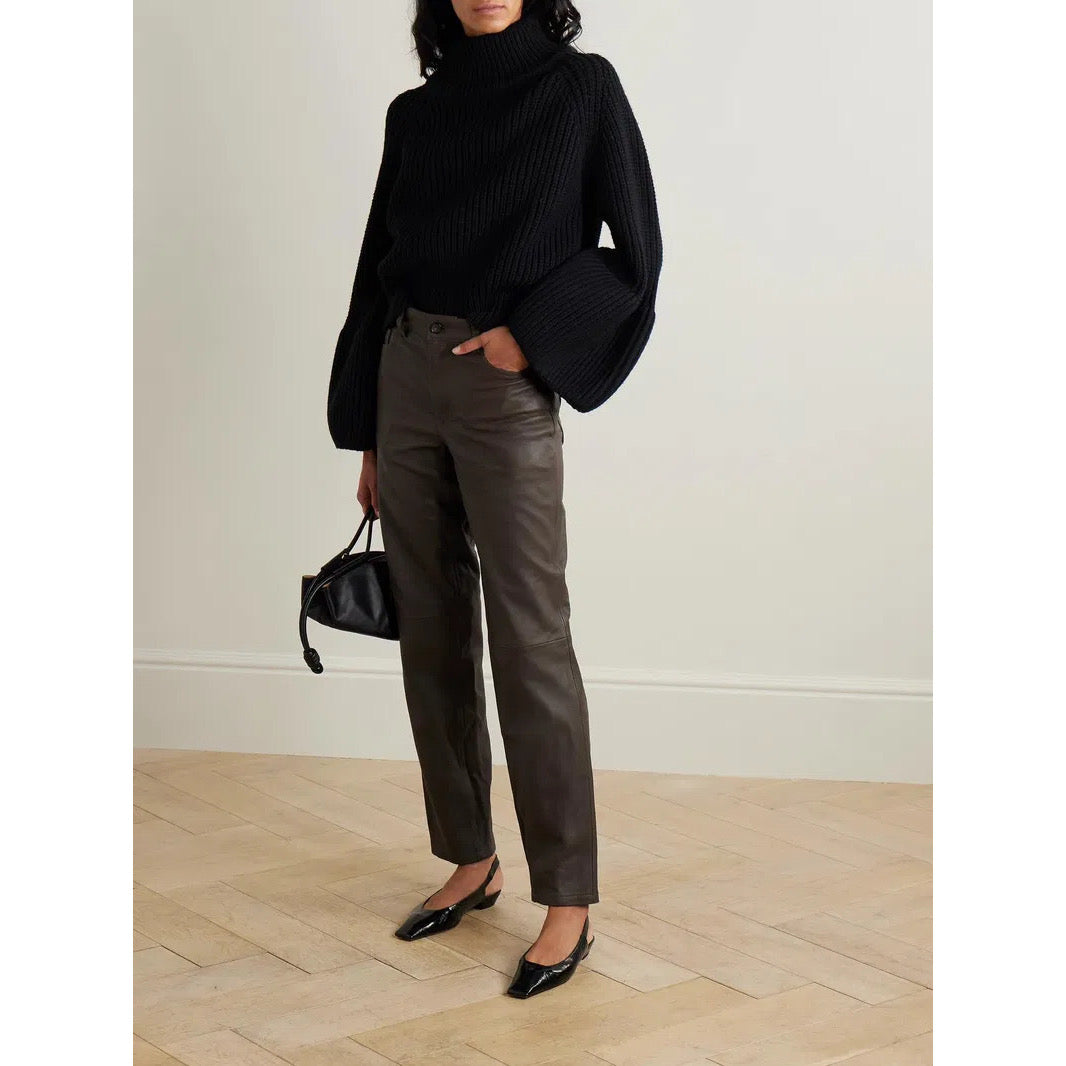 Toteme Brown Leather Pants