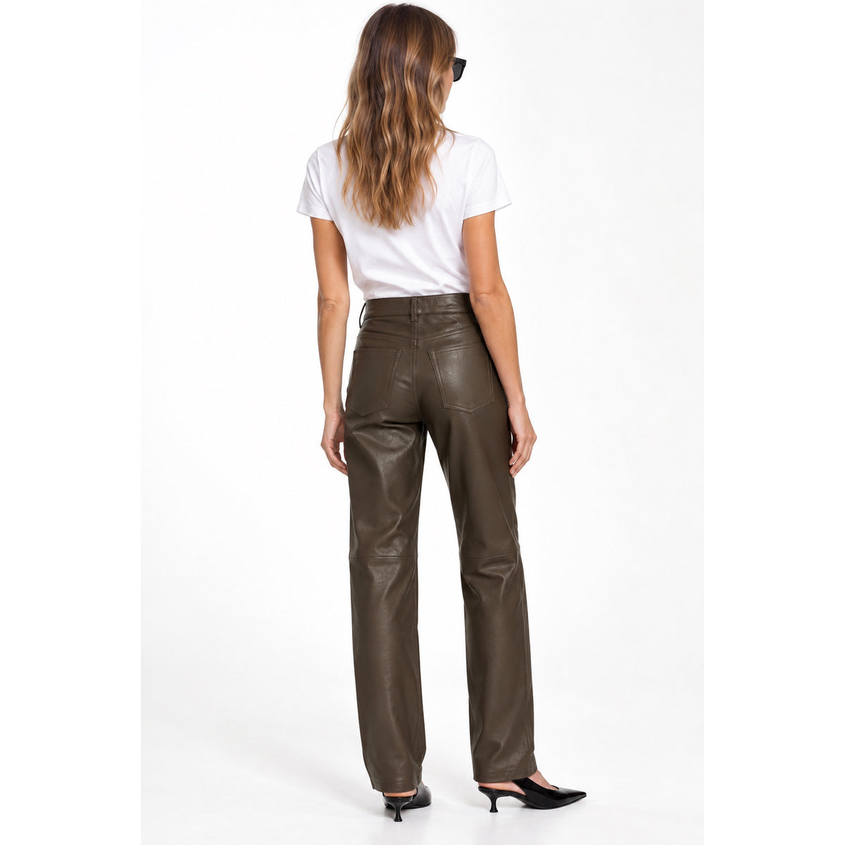 Toteme Brown Leather Pants