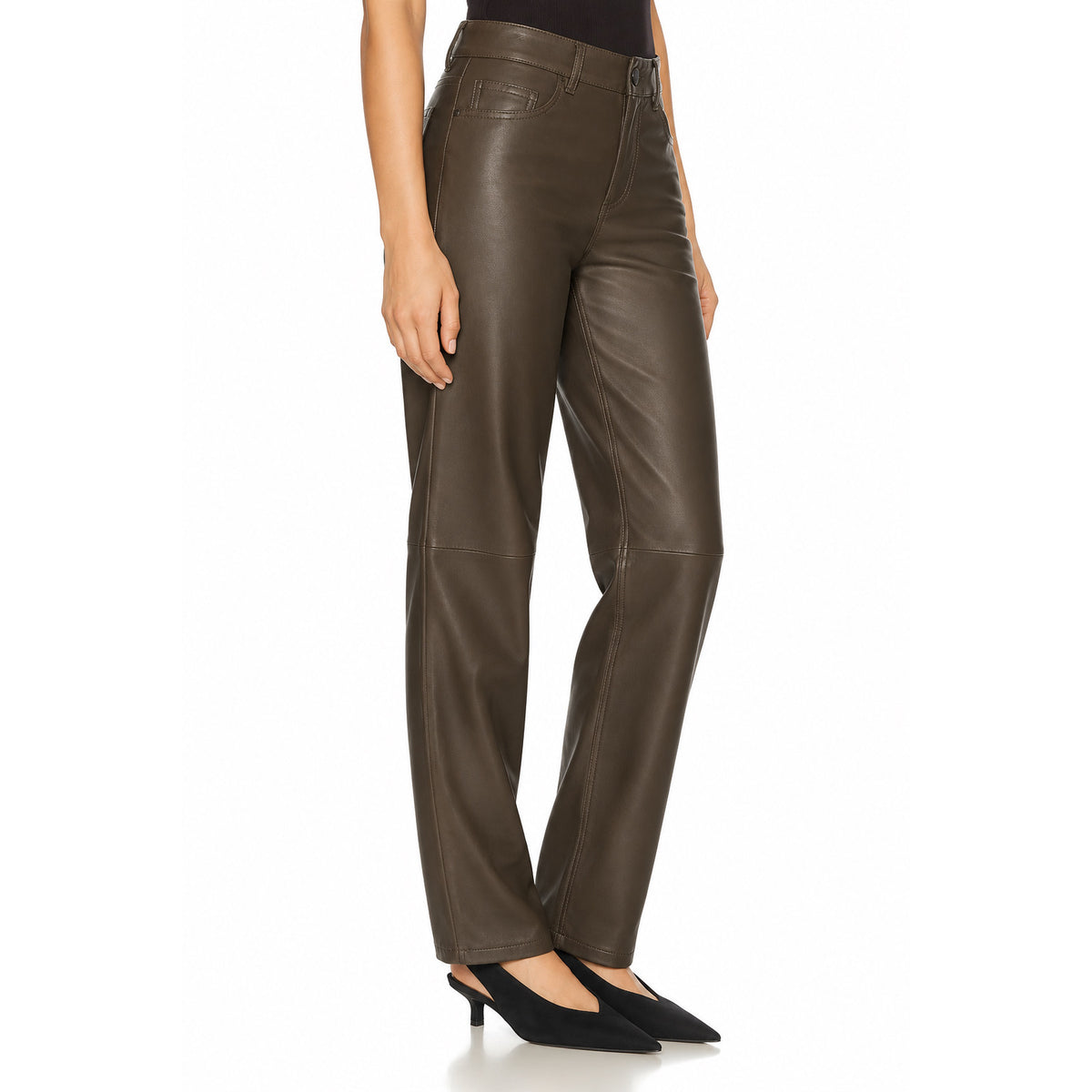 Toteme Brown Leather Pants