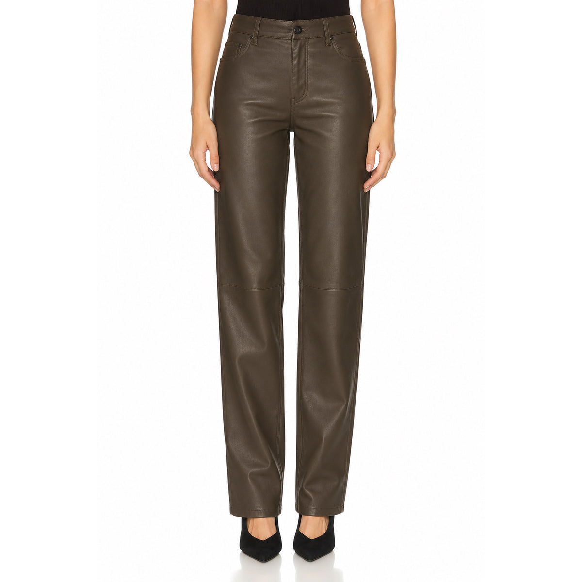 Toteme Brown Leather Pants