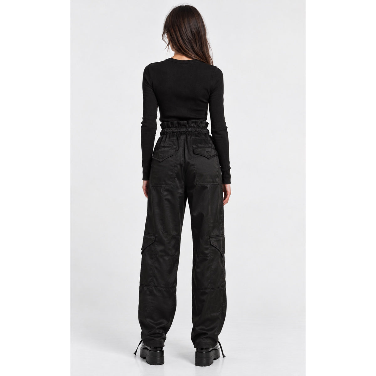 Ganni Satin Cargo Pants
