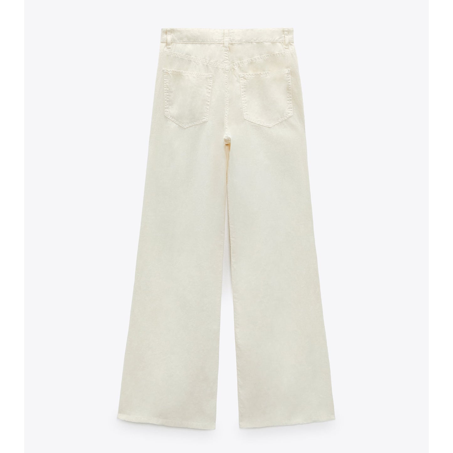 Zara Linen Blend Full Length Trousers