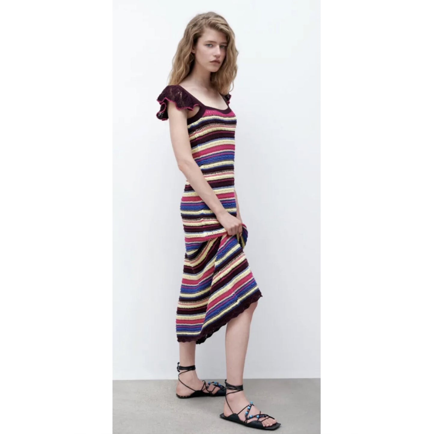 Zara Crochet Midi Dress