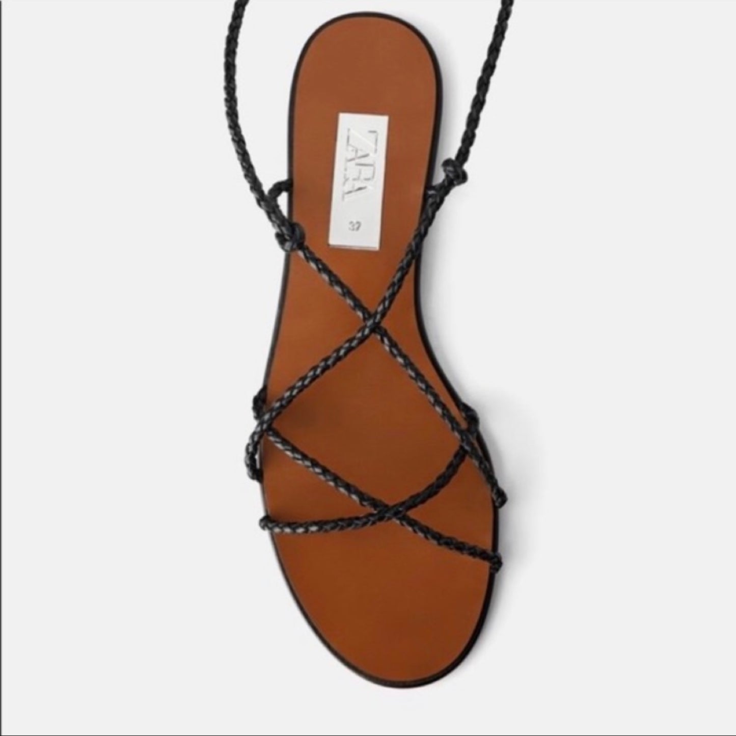 Zara Leather Wrap Sandals