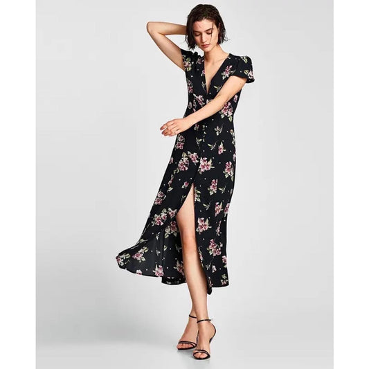 Zara Floral Print Midi Dress